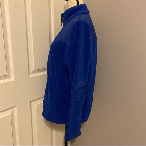 TALBOTS Quilted Mock Neck Zip Front Fleece Jacket - Picture 4 of 12